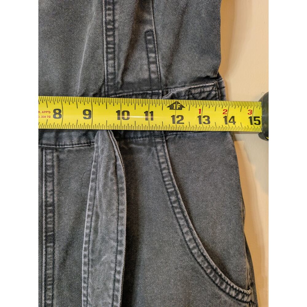 Free People Go West Utility Jumpsuit Size Small Black Cargo One Piece Boho - Picture 9 of 10